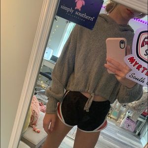 Grey American Eagle Hooded sweater.